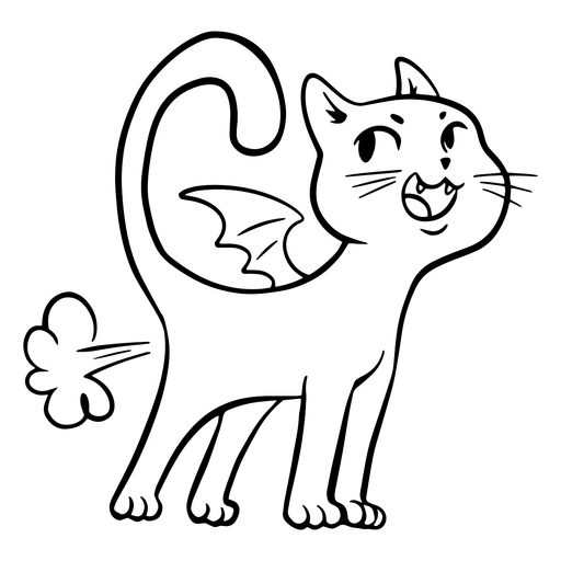 Farting cat PNG Design