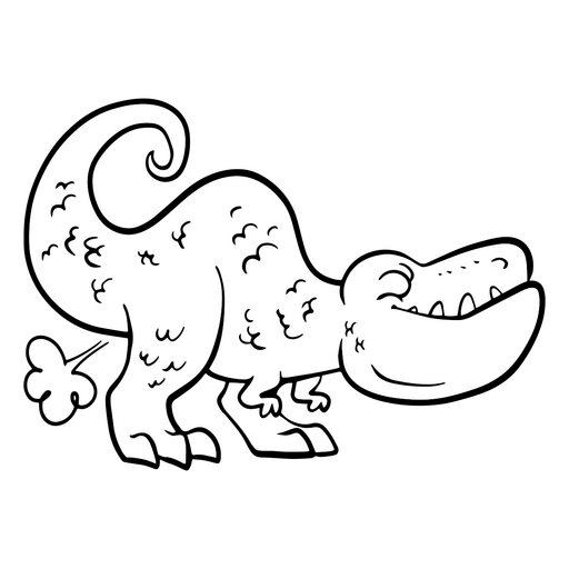 Furzender Dinosaurier PNG-Design