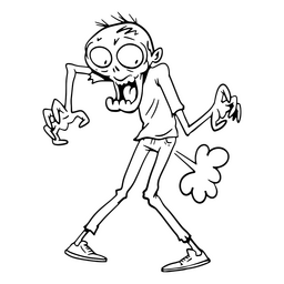 Funny Farting Zombie PNG & SVG Design For T-Shirts