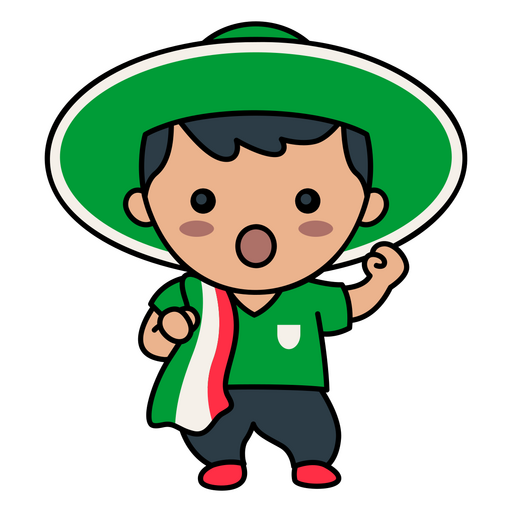 Fã de futebol do México Desenho PNG