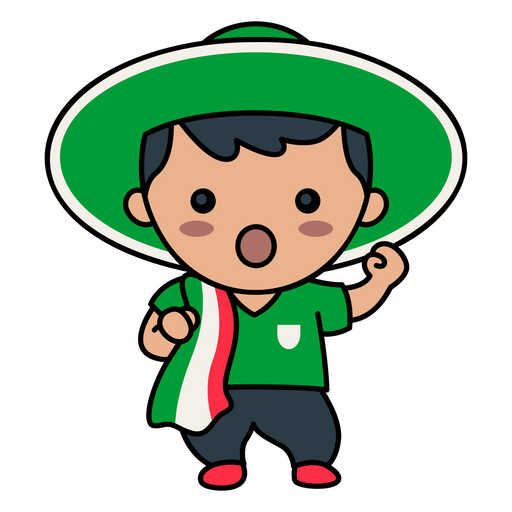 Soccer fan of Mexico PNG Design