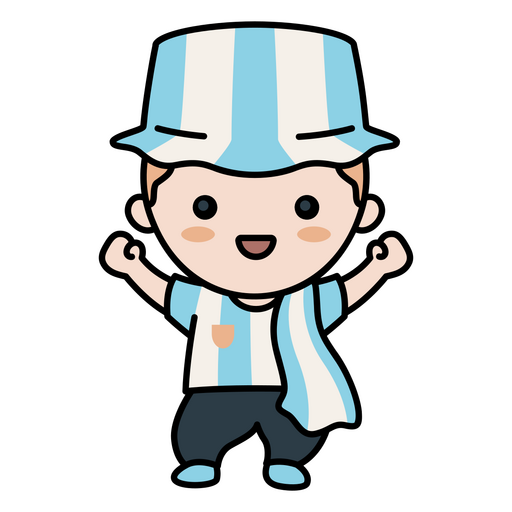 Fußballfan von Argentinien PNG-Design