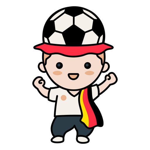 Aficionado al fútbol de Alemania Diseño PNG
