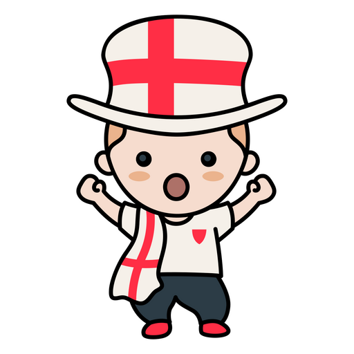 Fußballfan von England PNG-Design