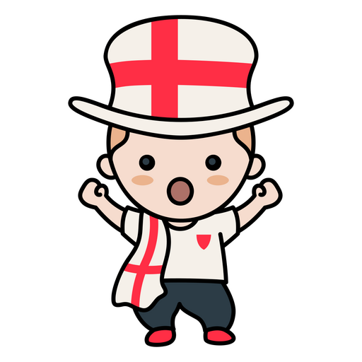 Soccer fan of England PNG Design