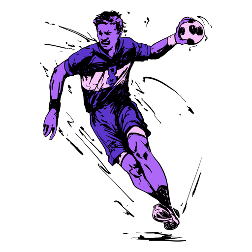 Especialista em handebol atlético Desenho PNG