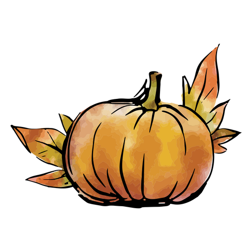 Watercolor seasonal pumpkin PNG Design