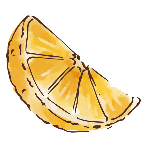 Rodaja de limón acuarela Diseño PNG