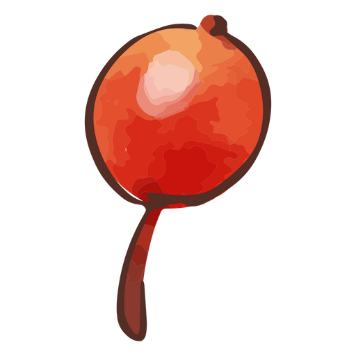 Isolated cherry in watercolor style PNG Design