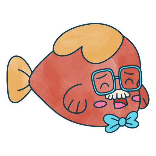 Vovô peixe dormindo Desenho PNG