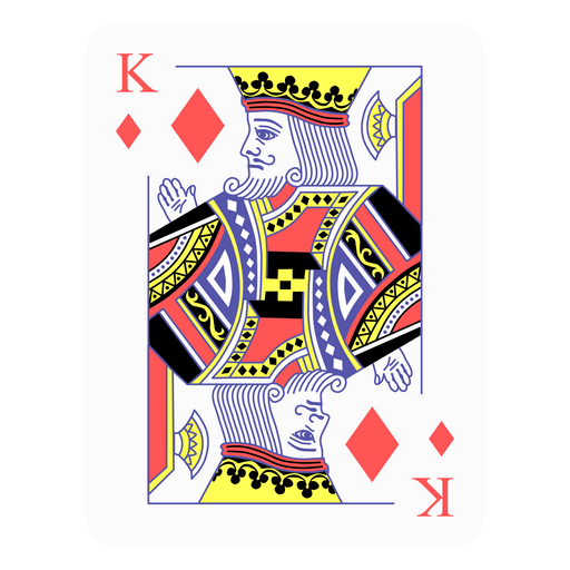 King of Diamonds deck card PNG Design