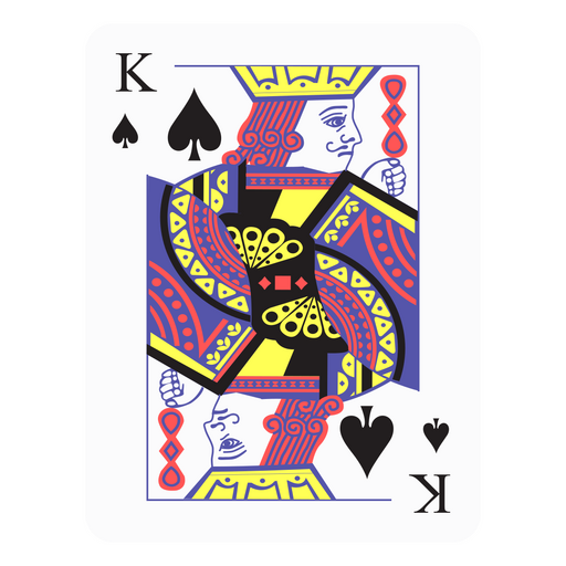 King of Spades deck card PNG Design