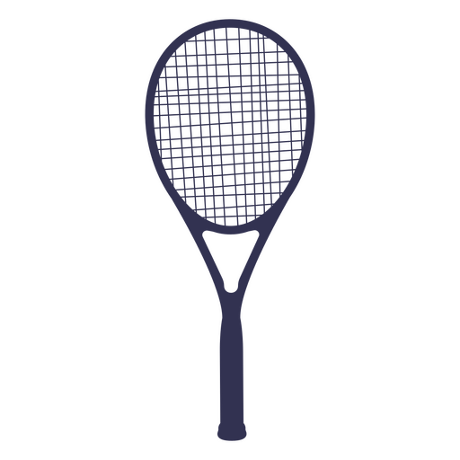Silhouette of tennis racquet PNG Design