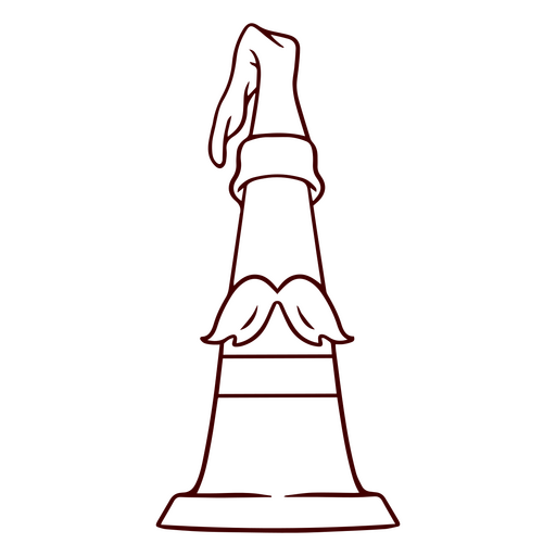 Cone de trânsito com chapéu de gnomo Desenho PNG