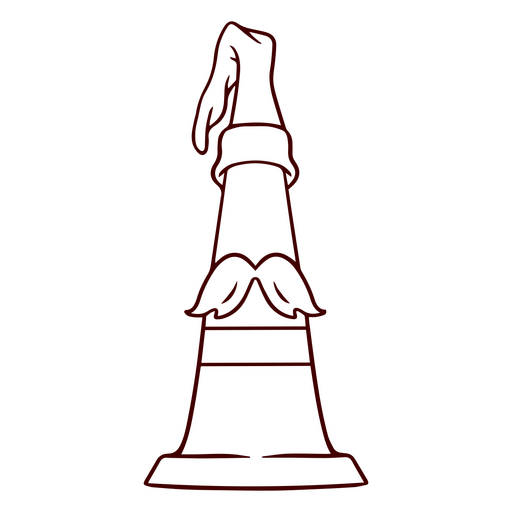 Traffic cone with a gnome hat PNG Design