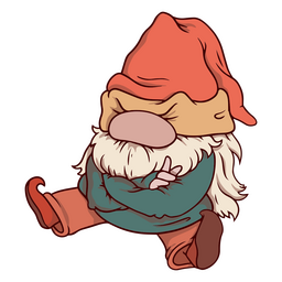 Crossed arms gnome PNG Design