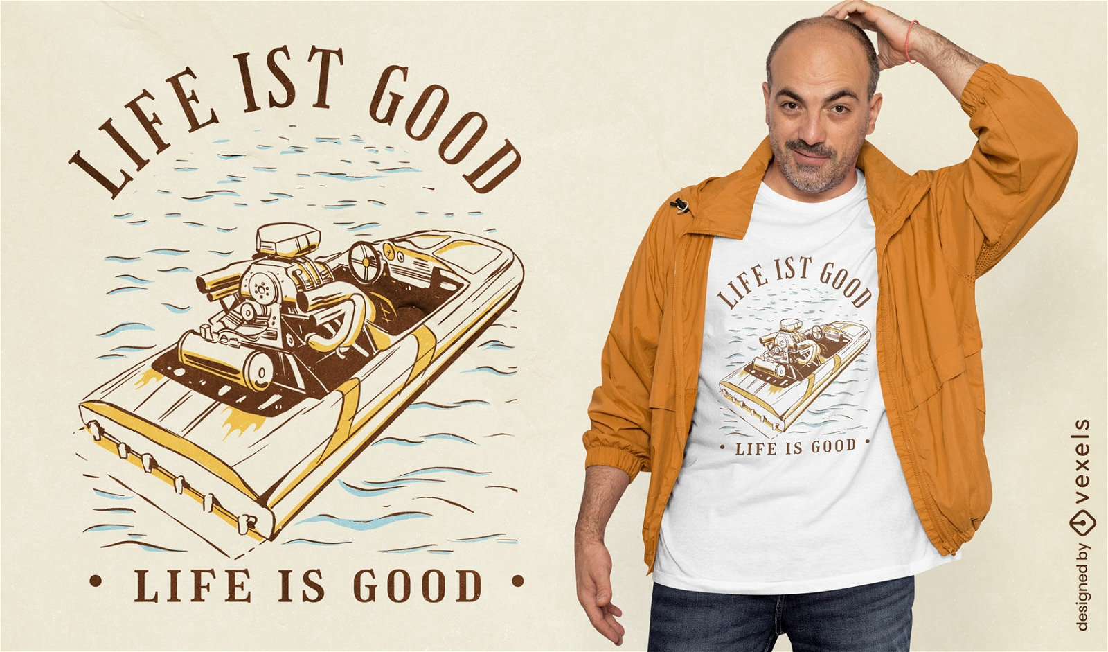 Design de camiseta de barco de arrasto vintage