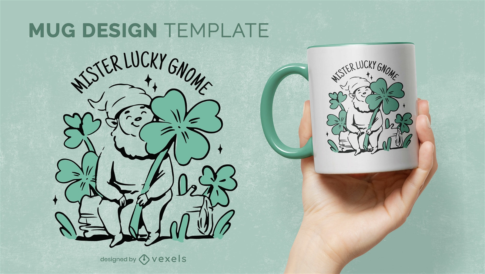 Mister lucky gnome mug design