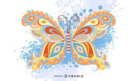 Gráfico de borboleta multicolorida