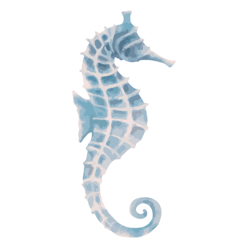 Seahorse in watercolor style PNG Design
