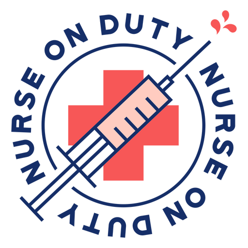 Nurse on duty lettering quote PNG Design