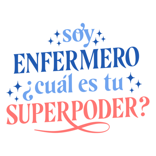 Cita en español Soy un enfermero Diseño PNG