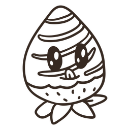 Chocolate-glazed strawberry  PNG Design