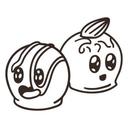 Pralinen gefüllt Schlaganfall Cartoon PNG-Design