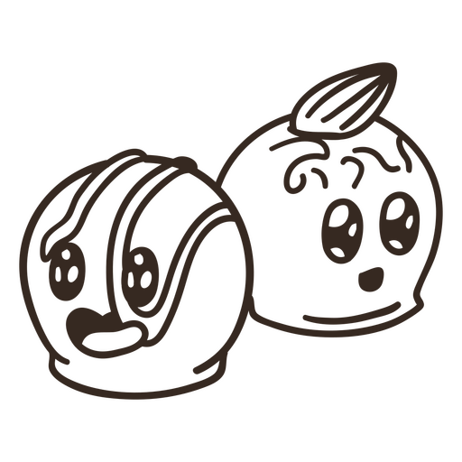 Pralinen gefüllt Schlaganfall Cartoon PNG-Design