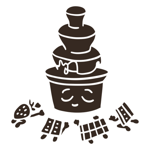 Chocolate fountain cut out cartoon PNG Design
