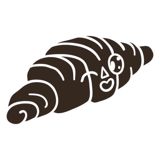 Croissant ausgeschnittener Cartoon PNG-Design