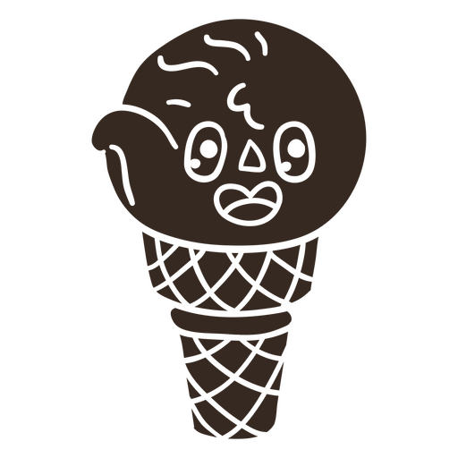 Ice cream cut out cartoon PNG Design