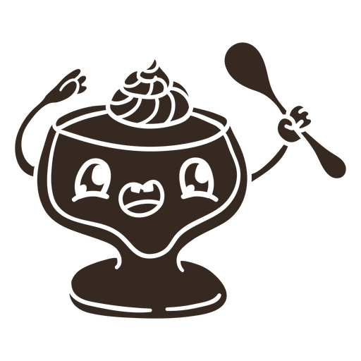 Ice cream cup cut out cartoon PNG Design