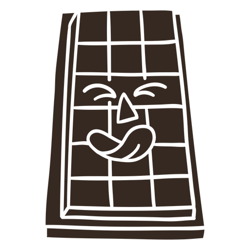 Barra de chocolate cortada em desenho animado Desenho PNG
