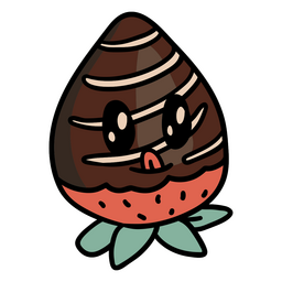 Strawberry chocolate cartoon PNG Design Transparent PNG