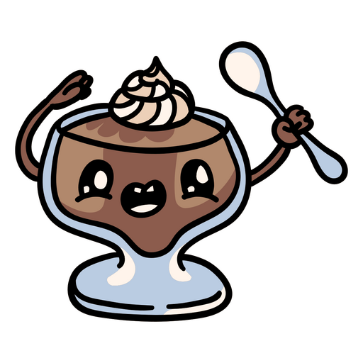 Xícara de desenhos animados de sobremesa de chocolate Desenho PNG