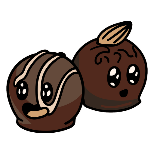 Chocolate candies cartoon PNG Design