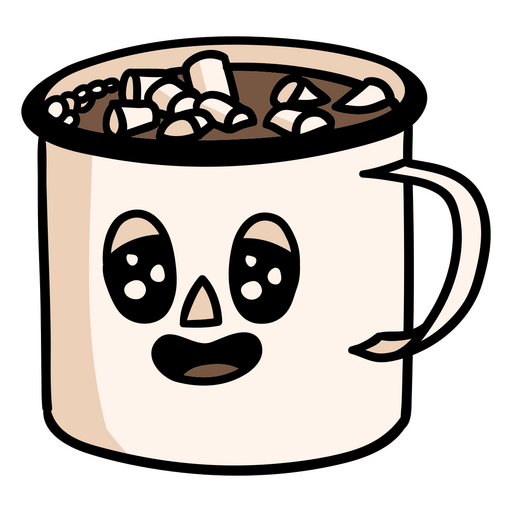 Hot chocolate cartoon PNG Design