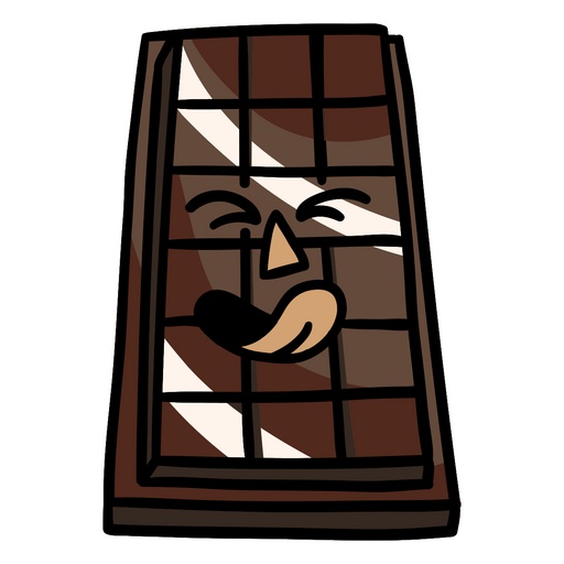 Chocolate bar cartoon character PNG Design