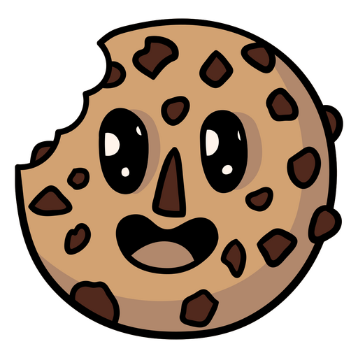Chocolate cookie cartoon character PNG Design