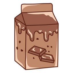 Dulces de trazo de color chocolate con leche. Diseño PNG