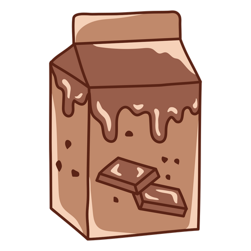 Schokoladen-Milch-Bonbons mit Farbstrich PNG-Design