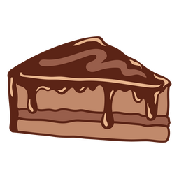 Chocolate Piece Of Cake Color Stroke Sweets PNG & SVG Design For T-Shirts