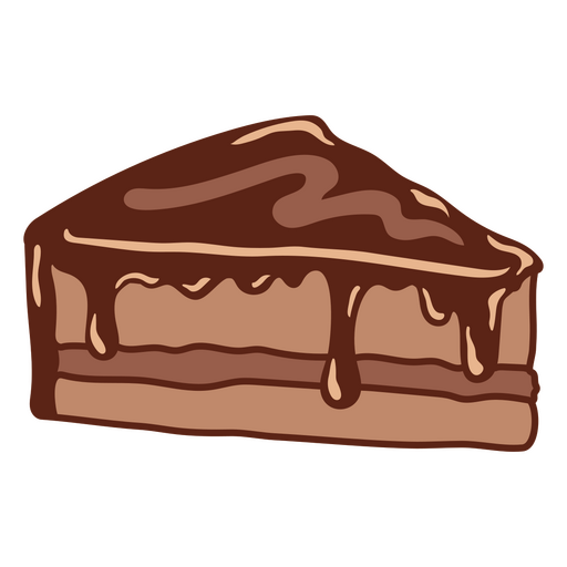 Doces de traço de cor de bolo de chocolate Desenho PNG