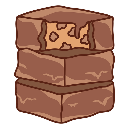 Brownie de chocolate de dar água na boca Desenho PNG