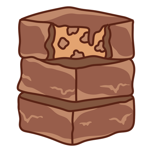 Leckerer Schokoladen-Brownie PNG-Design