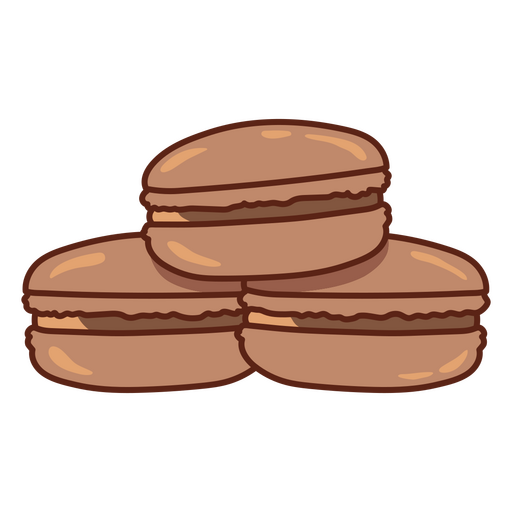 Doces de traço de cor Macarons Desenho PNG