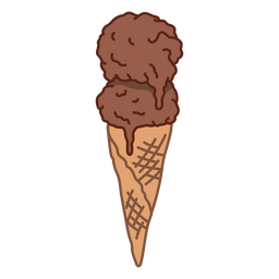 Ice Cream Color Stroke Sweets PNG & SVG Design For T-Shirts