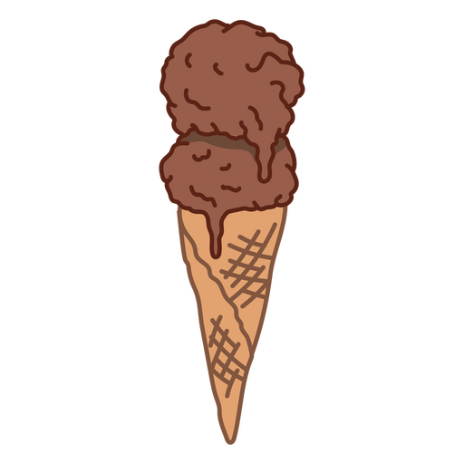 Dulces de trazo de color helado Diseño PNG
