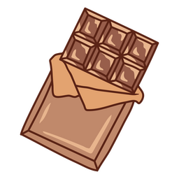 Barra de chocolate traço de cor doce Desenho PNG